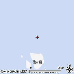 後ケ島周辺の地図
