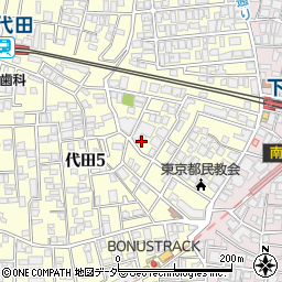 東京都世田谷区代田5丁目33-3周辺の地図