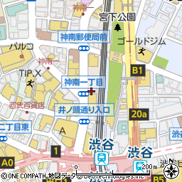 一蘭 渋谷店周辺の地図