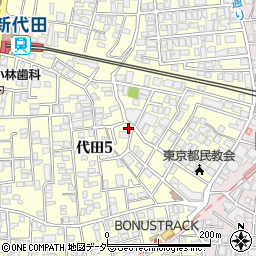 東京都世田谷区代田5丁目24-13周辺の地図