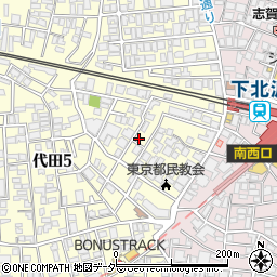 東京都世田谷区代田5丁目34-5周辺の地図