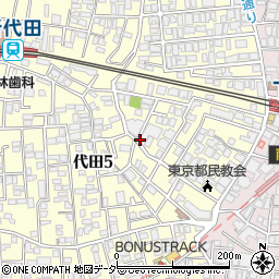 東京都世田谷区代田5丁目周辺の地図