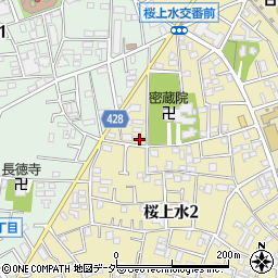 東京都世田谷区桜上水2丁目25-23周辺の地図