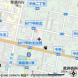 東日本電信電話山梨支店ＮＴＴ甲府ビル周辺の地図