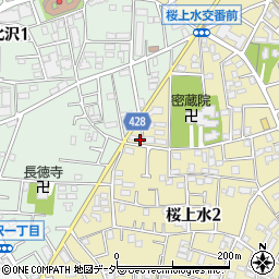 東京都世田谷区桜上水2丁目25-4周辺の地図