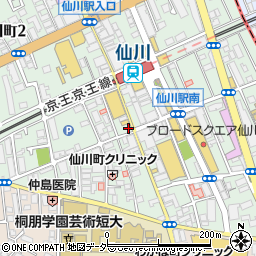 松屋仙川店周辺の地図