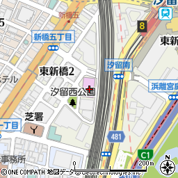 大井競馬汐留場外発売所周辺の地図