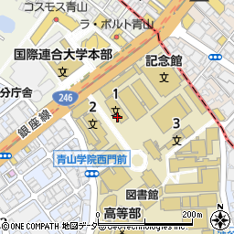 青山学院大学青山キャンパス周辺の地図