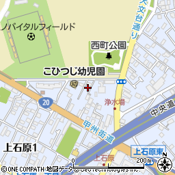 東京都調布市上石原1丁目17-23周辺の地図