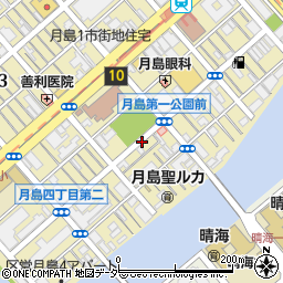 東京都中央区月島4丁目周辺の地図