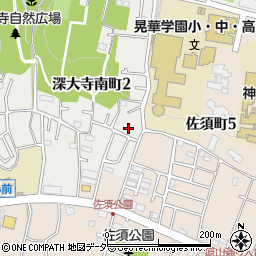 東京都調布市深大寺南町2丁目13周辺の地図