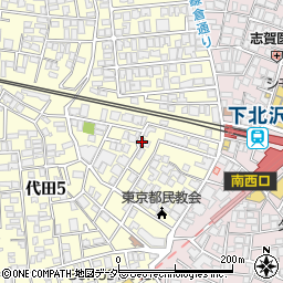 東京都世田谷区代田5丁目34周辺の地図