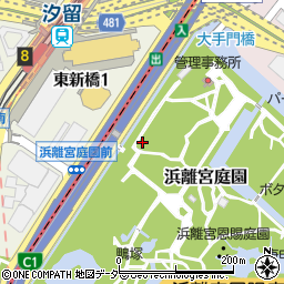 東京都中央区浜離宮庭園1周辺の地図