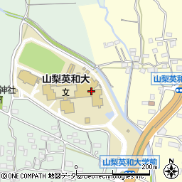 山梨英和学院　山梨英和大学国際交流センター周辺の地図