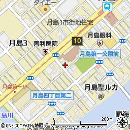 東京都中央区月島4丁目1-11周辺の地図