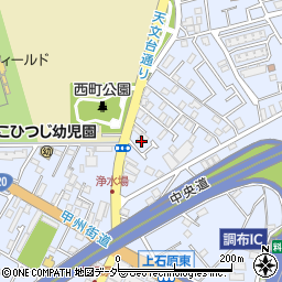 東京都調布市富士見町1丁目22-2周辺の地図