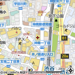 メルシーボークー　渋谷モディ店周辺の地図