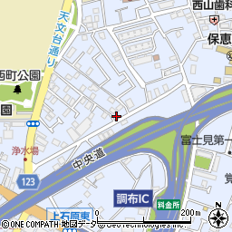 東京都調布市富士見町1丁目25-16周辺の地図