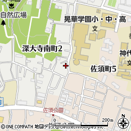 東京都調布市深大寺南町2丁目14-7周辺の地図