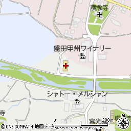 山梨県甲州市勝沼町下岩崎1453周辺の地図