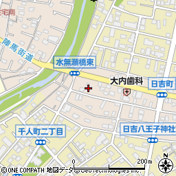 日吉八王子神社周辺の地図