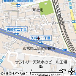 府中市営　第二矢崎町住宅周辺の地図