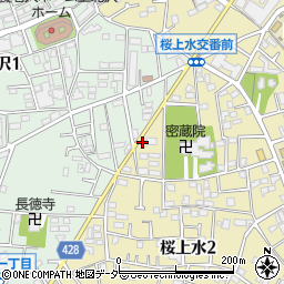 東京都世田谷区桜上水2丁目25周辺の地図