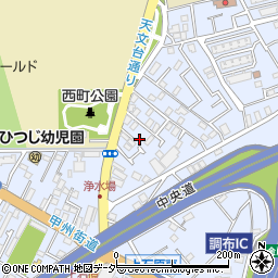 東京都調布市富士見町1丁目22周辺の地図