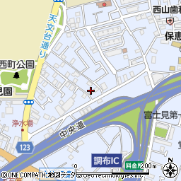 東京都調布市富士見町1丁目25-11周辺の地図