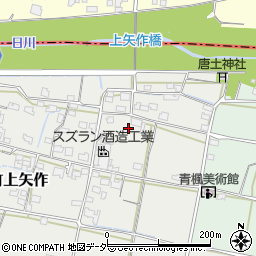 山梨県笛吹市一宮町上矢作周辺の地図