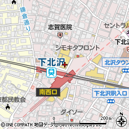 ファミリーマート下北沢駅前店周辺の地図