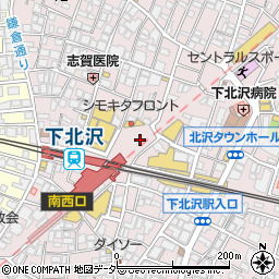 東京都世田谷区北沢2丁目周辺の地図