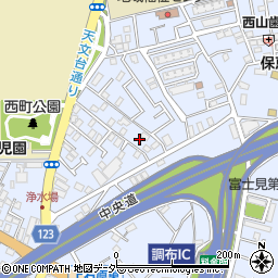東京都調布市富士見町1丁目25周辺の地図