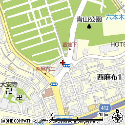 EX nishiazabu エクス ニシアザブ周辺の地図