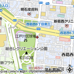 西葛西駅南周辺の地図