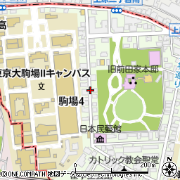 東京都目黒区駒場4丁目周辺の地図