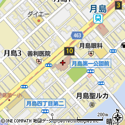 東京都中央区月島4丁目1周辺の地図