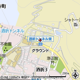 山梨県甲府市酒折町1347-4周辺の地図