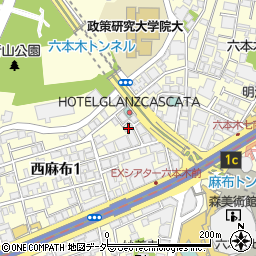 ホテルアザブ周辺の地図