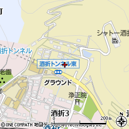 山梨県甲府市酒折町1347-14周辺の地図