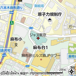 東京都港区麻布台1丁目2-2周辺の地図