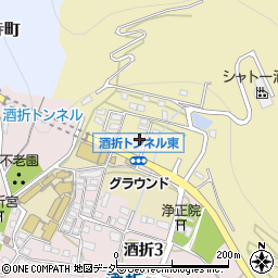 山梨県甲府市酒折町1347-6周辺の地図