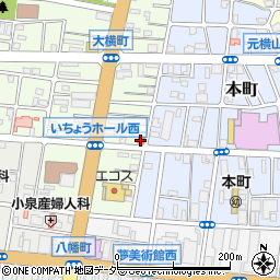 八王子大横郵便局周辺の地図