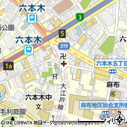 東京都港区六本木5丁目1-10周辺の地図