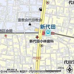 ファミリーマート新代田駅前店周辺の地図