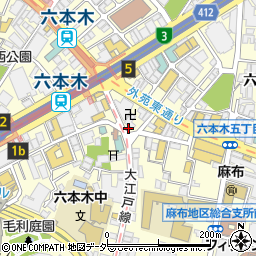 東京都港区六本木5丁目1-11周辺の地図