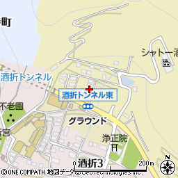 山梨県甲府市酒折町1347-7周辺の地図