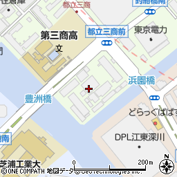 東京都江東区越中島3丁目4周辺の地図