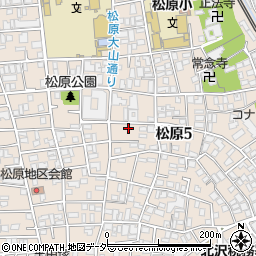 東京都世田谷区松原5丁目周辺の地図