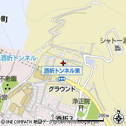 山梨県甲府市酒折町1347-8周辺の地図